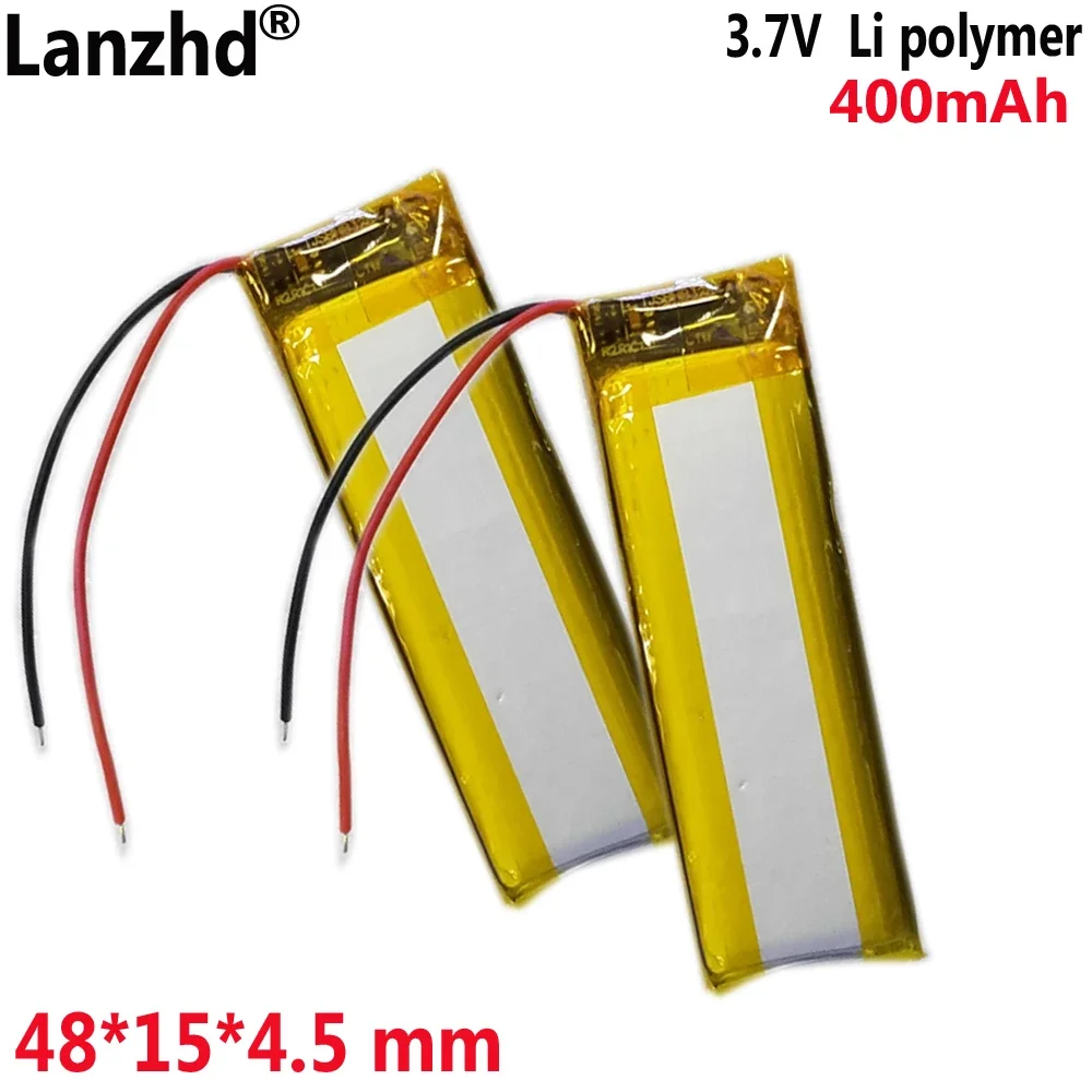 Литиевая батарея 3 7 В для записи ручки чтения Бизнес-ручка Длинная 400 мАч 451548 451550
