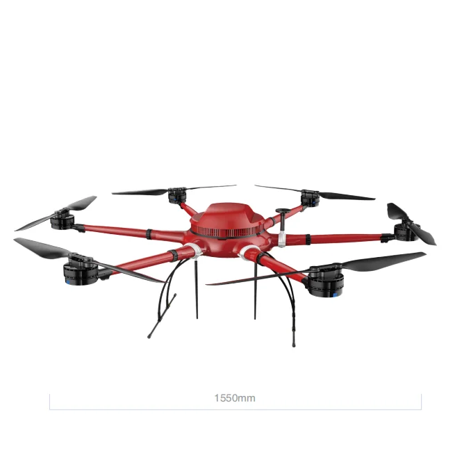 Long Flight Time 6 rotor 15kg  payload drone uav for fire rescue