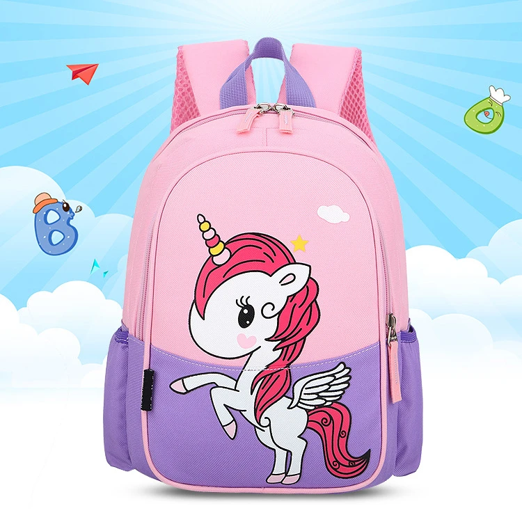 

Cute Cartoon Unicorn Children's Backpack For Students 2-5 Years Old New Nylon Kindergarten Backpack For Girls Toddler Schoolbag