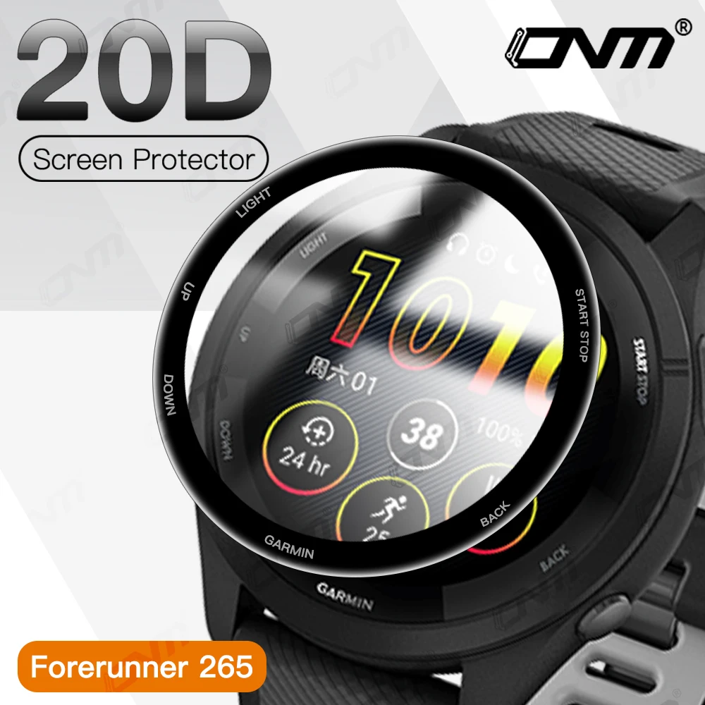 

20D Screen Protector for Garmin Forerunner 265 265S Flexible Anti-scratch Protective Film for Garmin 965 Full Coverage Film
