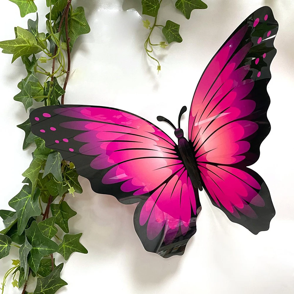 

1PCS PVC 3D Butterfly Wall Stickers Home Decor Room Decoration Sticker Bedroom Fridge Stickers Decals Large Butterflies