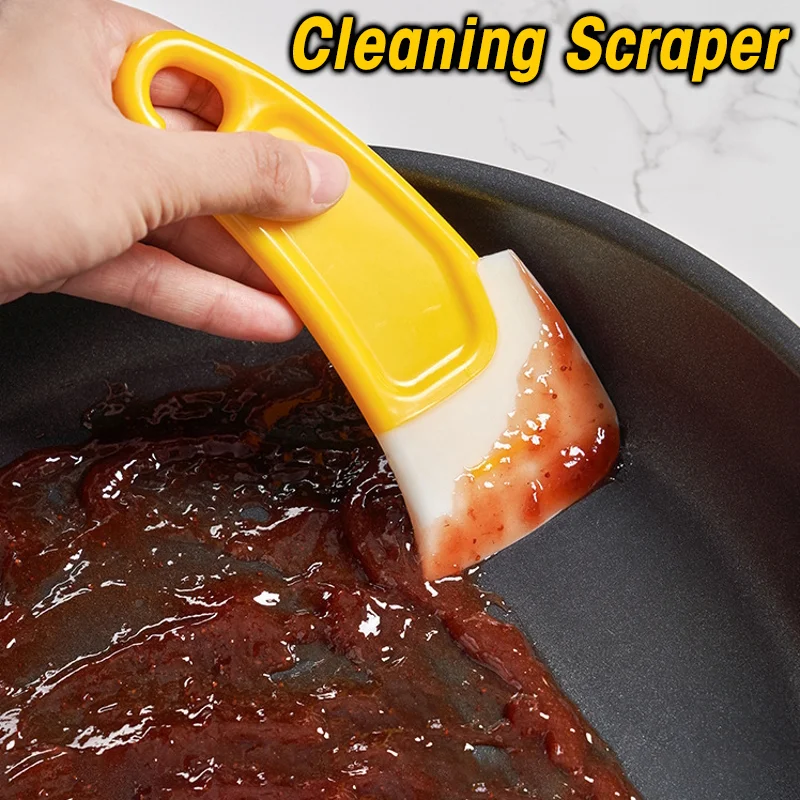 

Household Pots Pans Dishes Grease HeatResistant Cleaning Flexible Scraper Clean Spatula Resistant Kitchen Washdishes Tableware