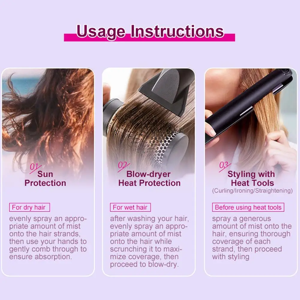 Профессиональный салонный спрей для защиты волос кокосовый ухода за волосами