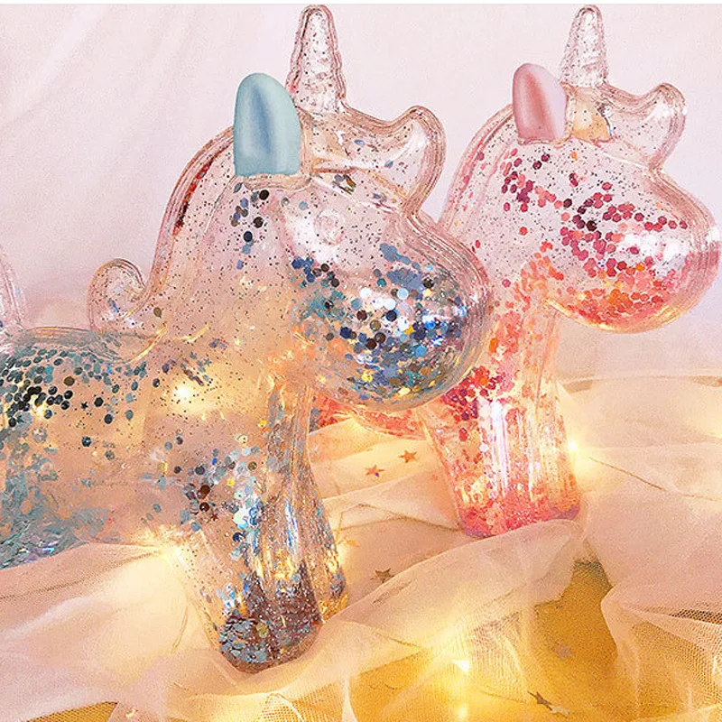 

Transparent Unicorn Piggy Bank Girl Heart Desktop Decor Saving Coin Money Safe Box Cartoon Kids Birthday Gifts Decor Accessories