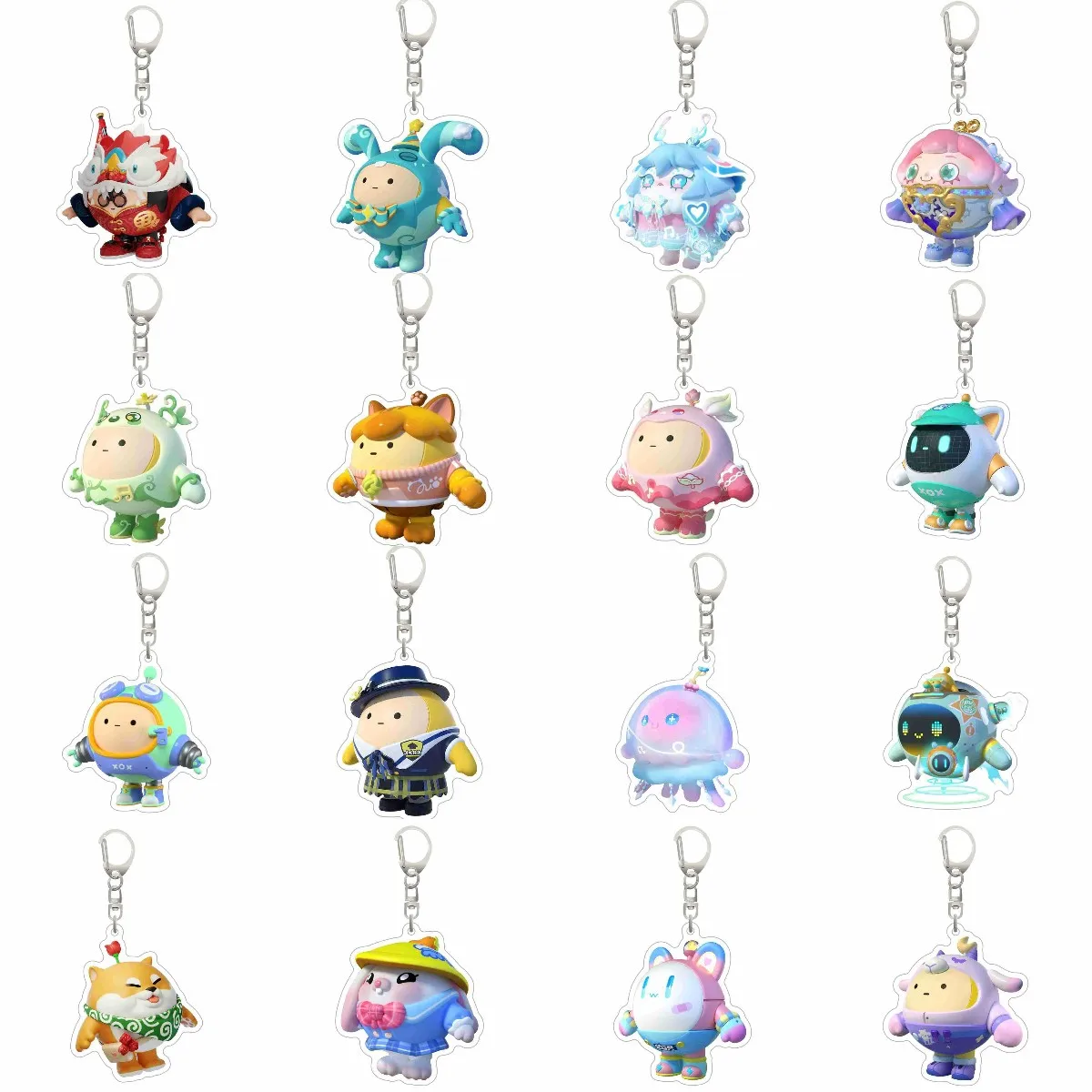 

2022 Hot Game Anime Egg Party Q Version Acrylic Kawaii Keychain Car Mounted Pendant Bag Decoration Toy Fans Collection Gift