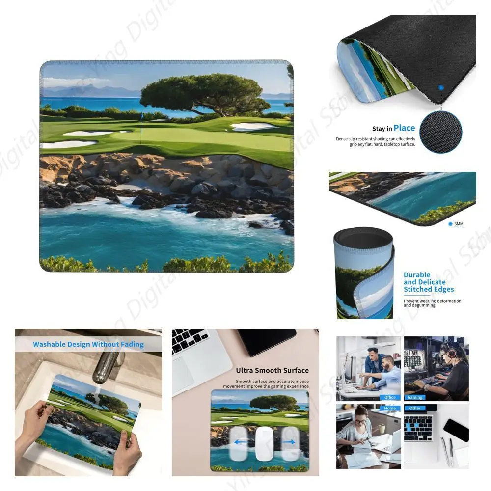 Нескользящий коврик для мыши с резиновой основой ноутбука и ПК офисный домашний