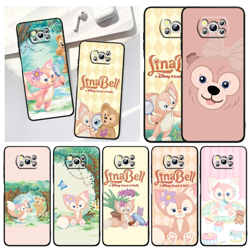 

Cute Disney LinaBell For Xiaomi Civi Mi Poco X3 NFC F3 GT M4 M3 M2 X2 F2 Pro C3 F1 Silicone Shell Capa Black Phone Case
