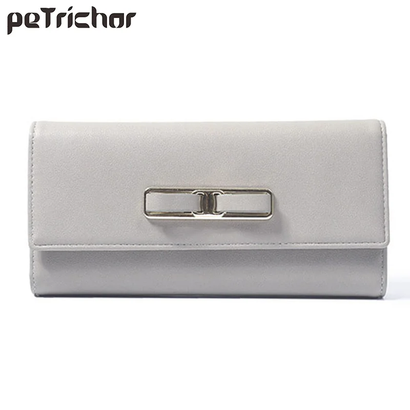 

Sweet Bow Hasp Long Day Clutch Wallets for Women PU Leather Multifunctional Card Holder Coin Pocket Ladies Brand Purse Money Bag