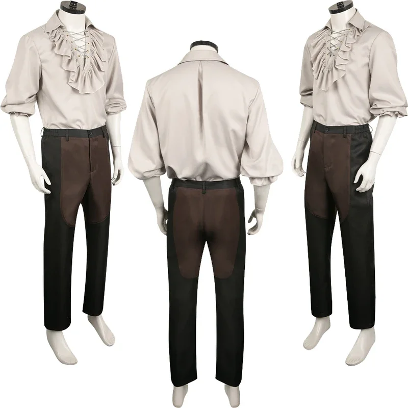 Astarion Косплей фантазия средневековая рубашка костюмы Аниме игры Бальдер ворота