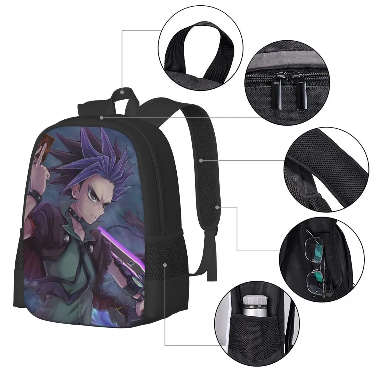 Yugioh Backpack for Girls Boys Travel RucksackBackpacks for Teenage school bag