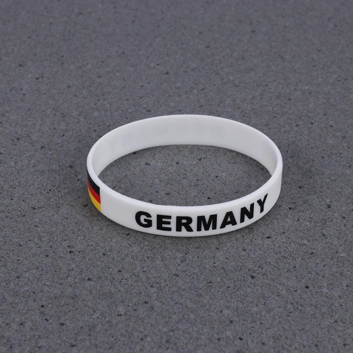 

6pcs Germany Flag Unisex Silicone Bracelet Rubber Wristband for Athletics Gymnastics Fan Supporter Soccer Football Basketball