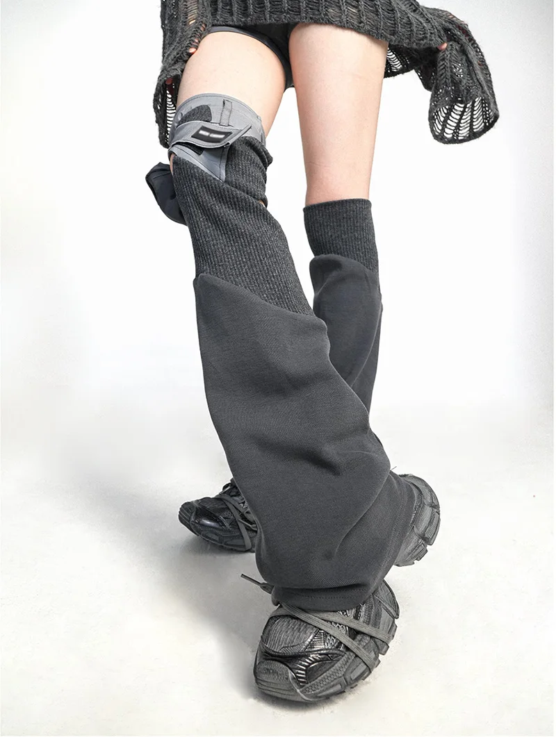 Женские Теплые Гетры В Стиле Киберпанк Y2K Асимметричные Чехлы Для Ног С