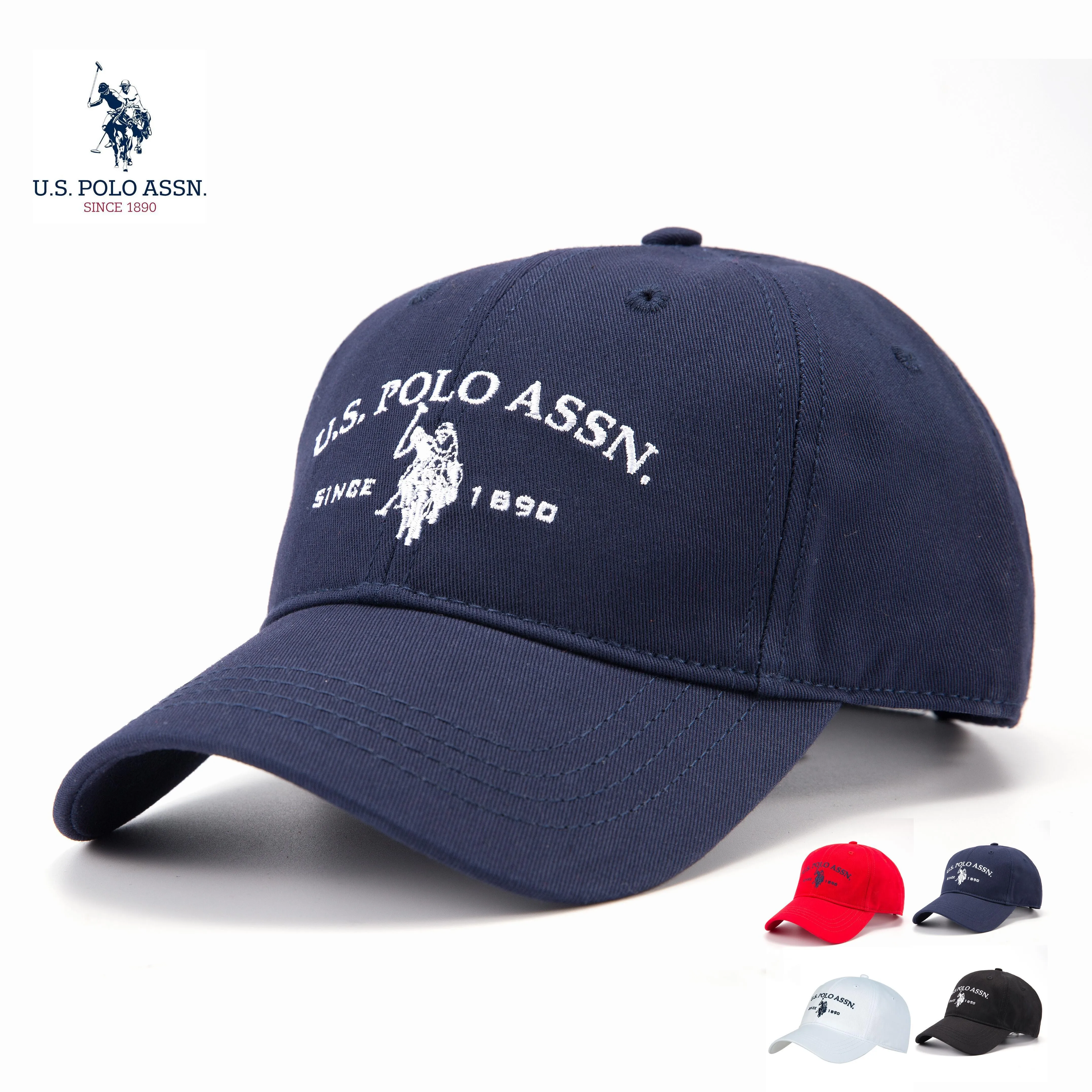 U.S. Polo Assn. 100% хлопок регулируемые бейсболки новинка Женская Солнцезащитная шляпа