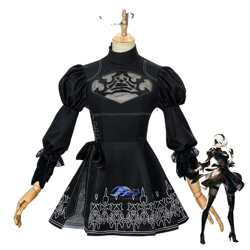 

Костюм для косплея Nier Automata Yorha 2B, сексуальный наряд, костюм для игр, Женские Костюмы для ролевых игр, нарядное платье для вечеринки на Хэллоуин для девочек