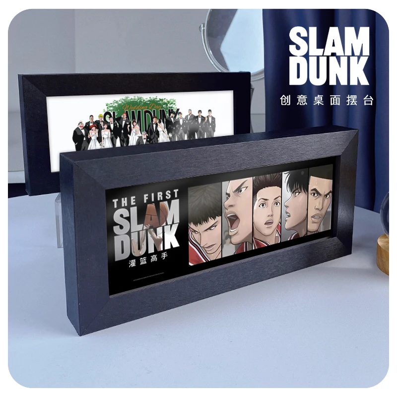 

Anime Slam Dunk Black MDF Creative Simple Posters Photo Frame Multiple Pictures Optional Home Decoration Ornaments for Fans Gift