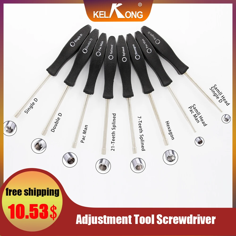 

KELKONG 8Pcs Carburetor Adjustment Tool Screwdriver Pac Man/Single D/Small Single D/Double D/Hexagon/7Teeth /21Teeth Splined