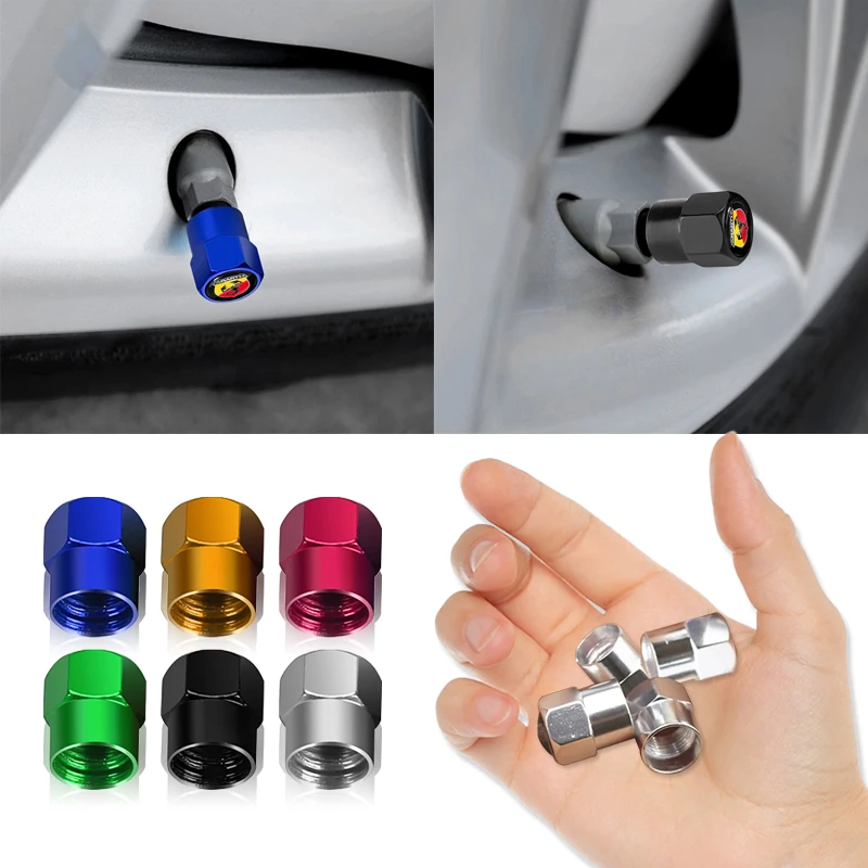 

4Pcs Fashion Car Styling Metal Wheel Tire Valve Caps Case for Dodge Journey Ram 2500 Charger Caliber Challenger S98 Accessories