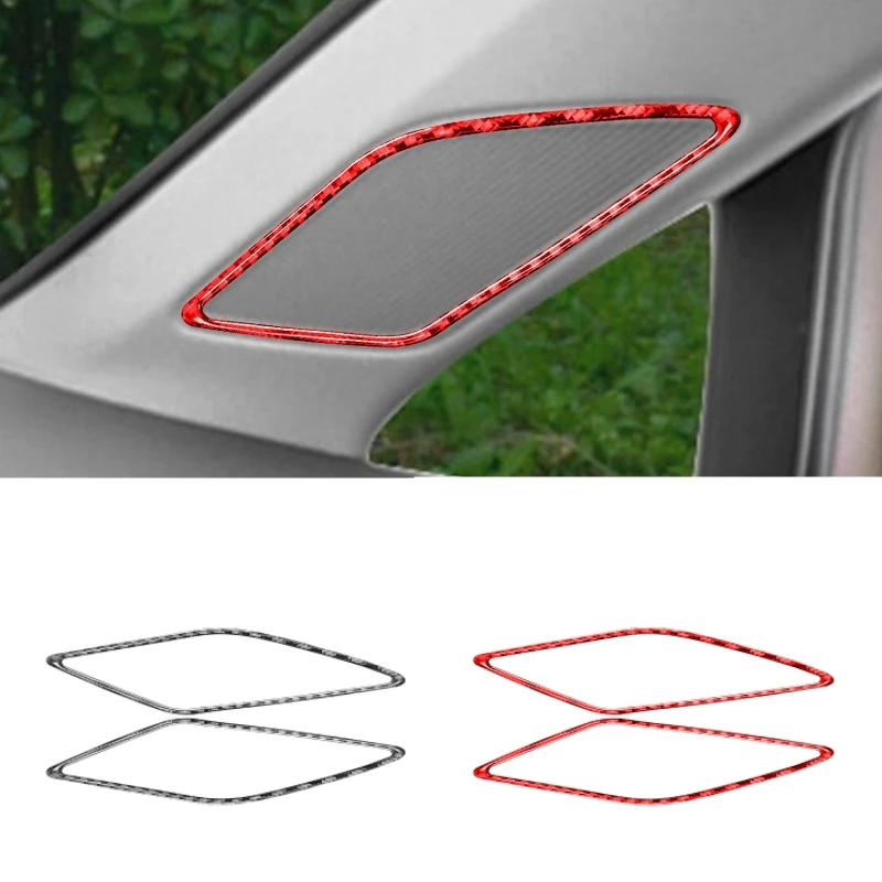 

For Volkswagen Golf 8 MK8 2020 2021 Car Door A Pillar Speaker Frame Cover Sticker Trim Carbon Fiber Car Interior Accessories