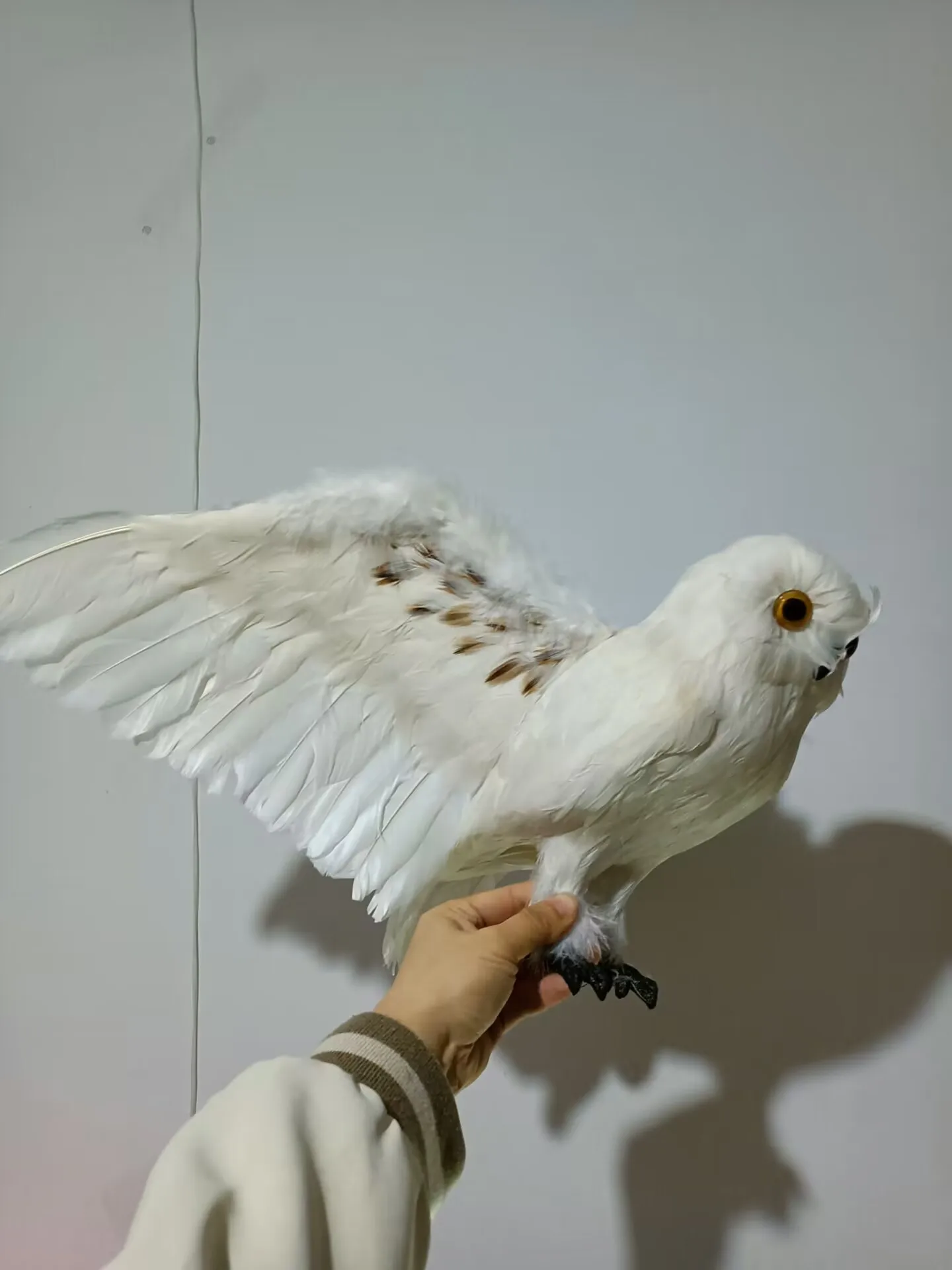 Большая имитация крыльев модель совы из пенопласта и перьев украшение в виде