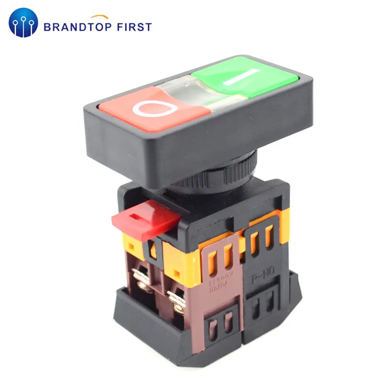 Пусковой переключатель с двумя кнопками и светодиодной лампой (монтажное