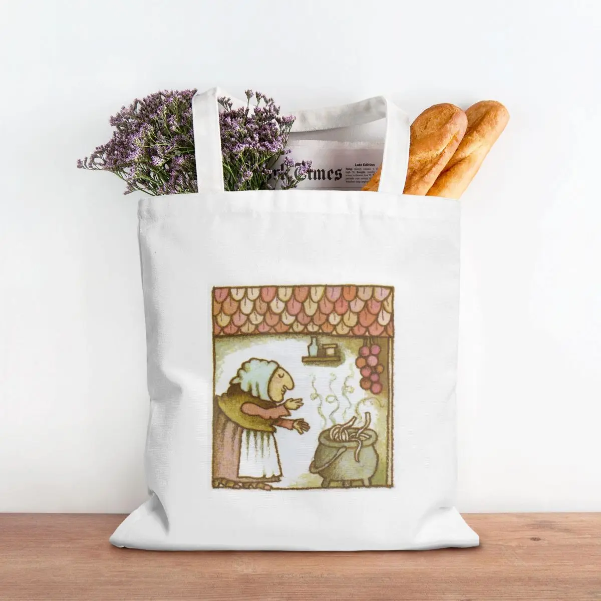 Портативные пакеты для покупок Strega Nona поцелуи макаронных изделий сумки завтрака