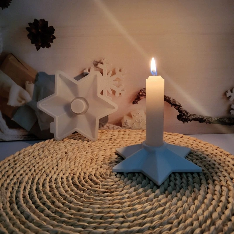 Звезда подсвечник формы для литья DIY силиконовые смолы
