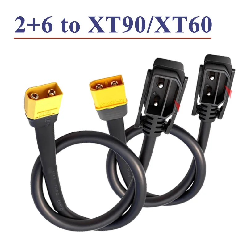 Фото Соединительный кабель для зарядки литиевой батареи от 2 + 6 до XT60/XT90, разъем для порта зарядки 2 + 6 с линией 8-контактных разъемов высокой мощности, провод №1