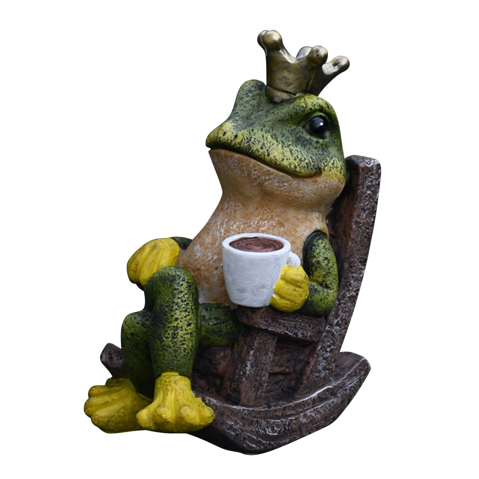 

Garden Frog Ornament Fun Animal Cartoon Lawn Garden Statues Big Outdoor Decor Relaxing
