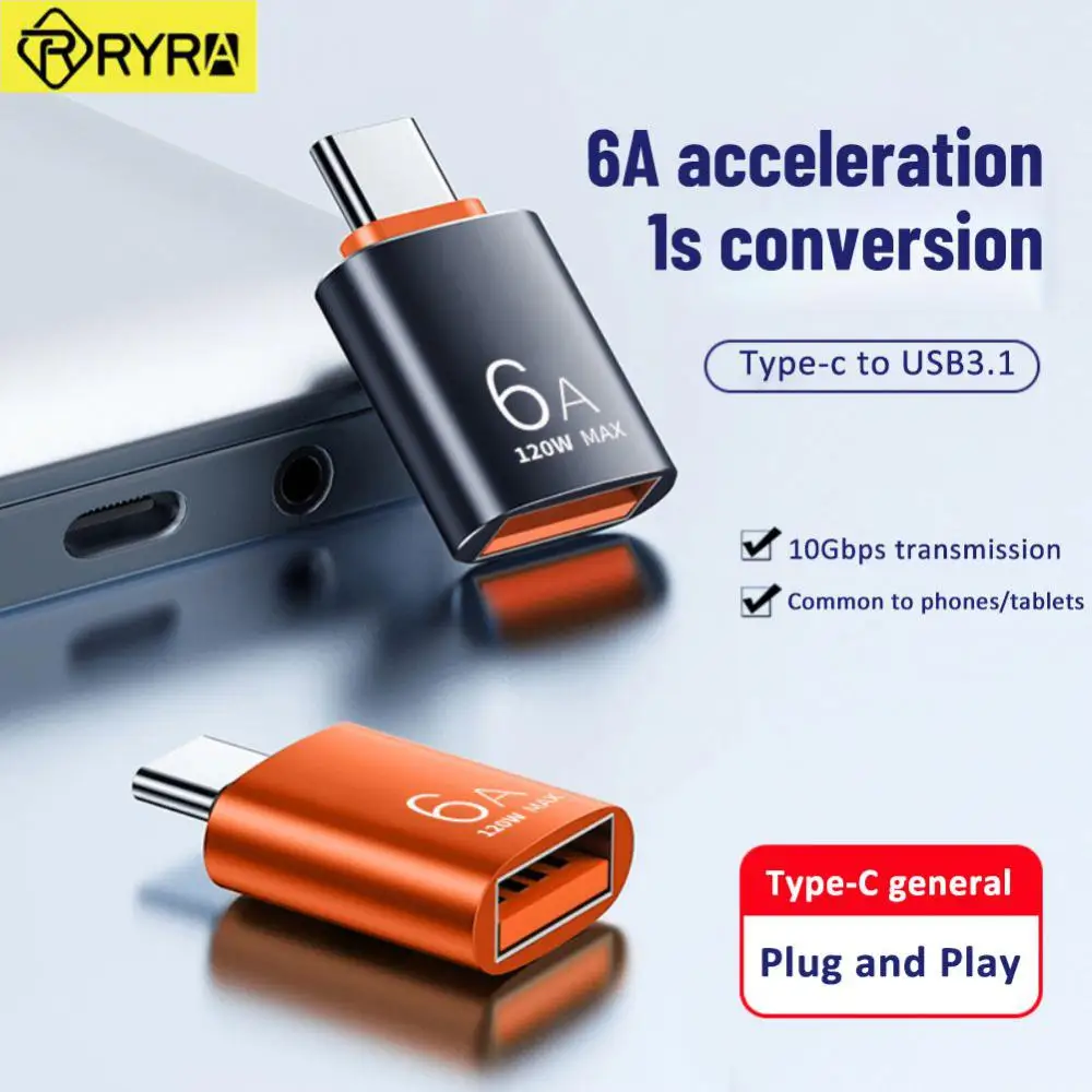 

Адаптер OTG USB A 3,0-USB Type C, переходник типа C мама-USB A папа для ноутбука, телевизора, для быстрой передачи данных