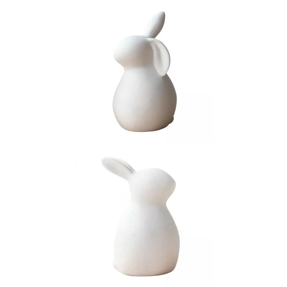 

2x Easter Bunny Figurines Collectible Figures Rabbit Statue