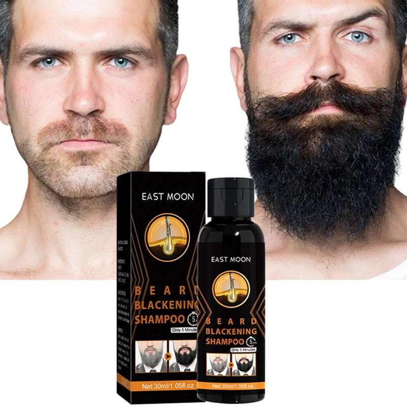 Organic Ginger Beard Shampoo Men Beard Blackening Growth Essence Oil Enhancer Natural Hair Anti Hair Loss Beard Care Products