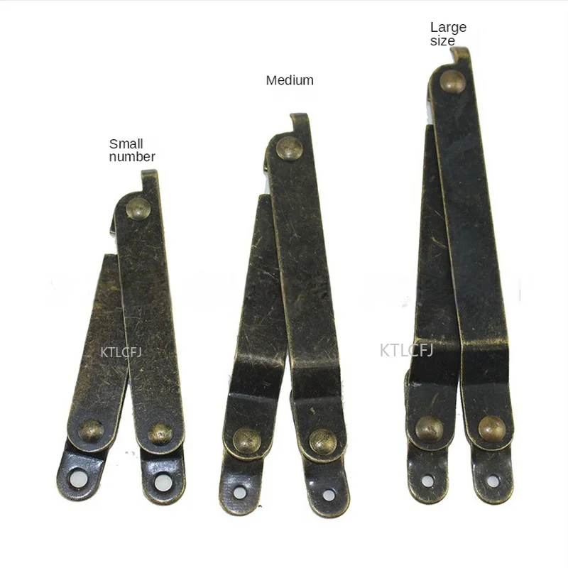 

4Pcs Small/Medium/Large with Foot Support Hinge Antique Packaging Wooden Box Gift Box Support Hinge Hinge Limit