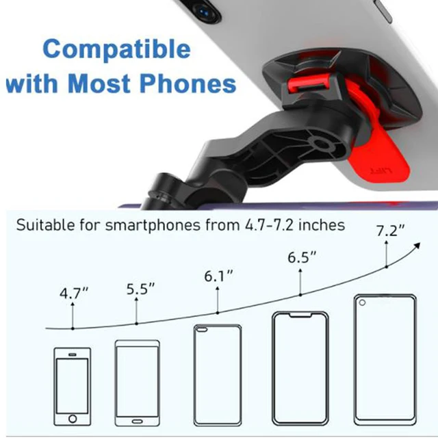 New Motorcycle Bike Phone Holder Shock-resistant MTB Bicycle Scooter Bike Handlebar Security Quick Lock Support Telephone Stand 4