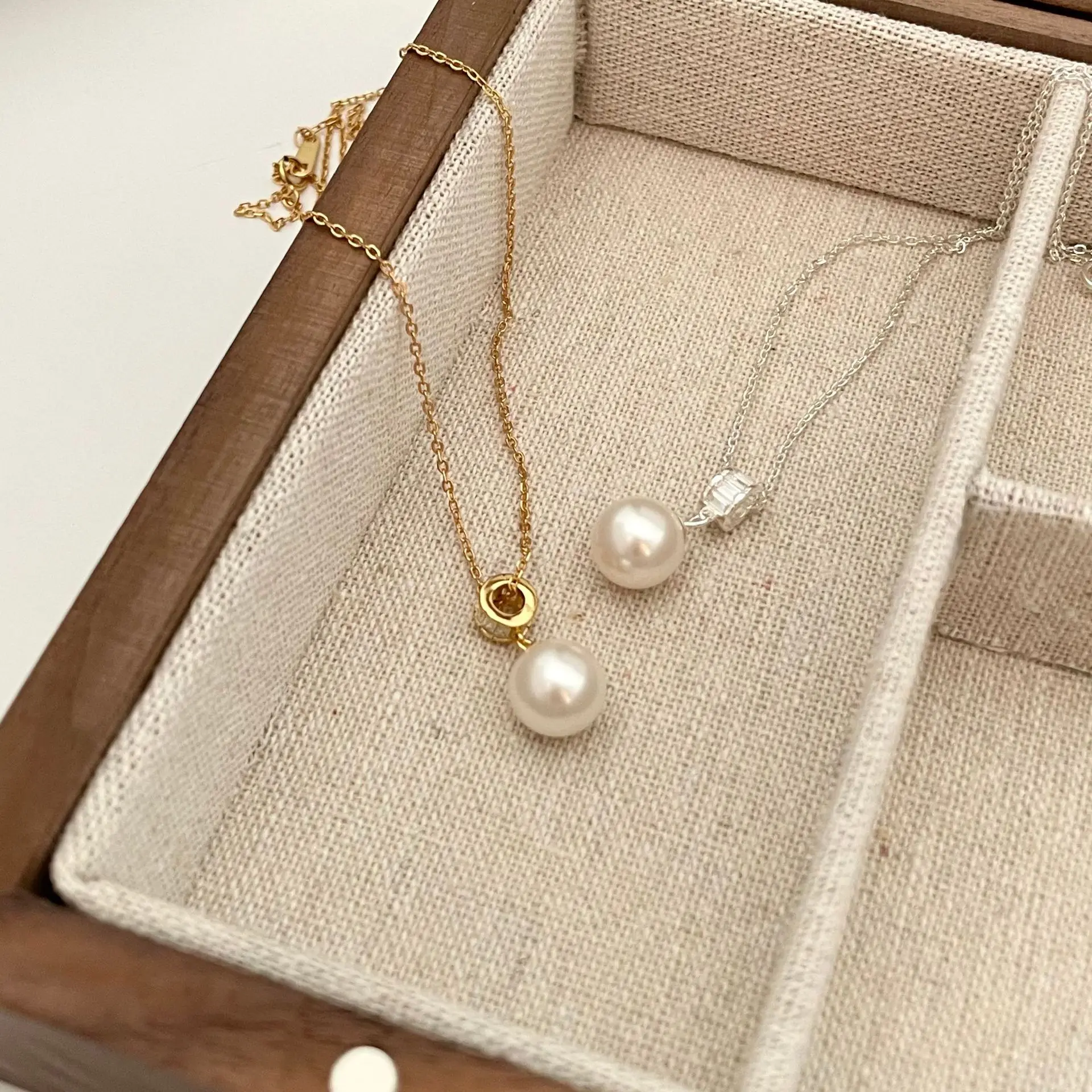 SHANICE S925 Стерлинговое Серебро CZ цирконий жемчужные серьги кулон ожерелье Мода Ceystal элегантные женские свадебные аксессуары