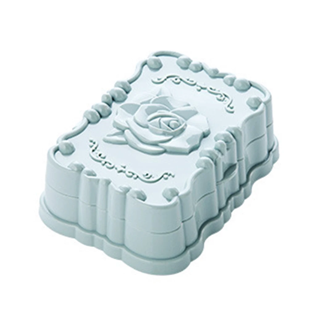 

Дорожный футляр для мыла с утечкой воды, аксессуары для ванной комнаты в форме розы, держатель для мыла с крышкой