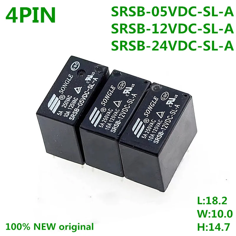 10 шт. реле SRSB-12VDC-SL-A SRSB-24VDC-SL-A SRSB-05VDC-SL-A 5A 4 контакта 100% новый