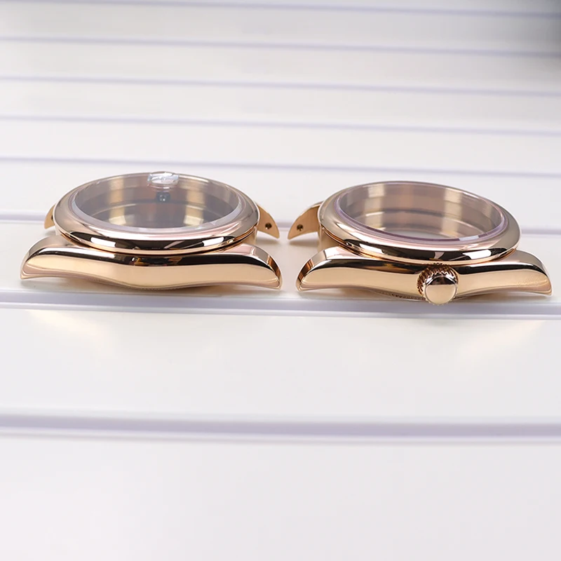 Корпус часов FEIYASHI из розового золота 36/40 мм сапфировое стекло для Seiko NH35 NH36 NH38 Miyota