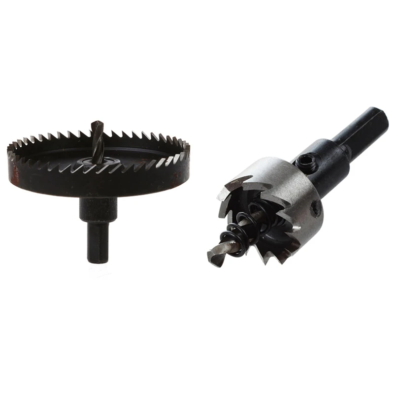 

2PCS Hole Saw Tooth HSS Steel Hole Saw Drill Bit Cutter Tool For Metal Wood Alloy, 22Mm & 80Mm