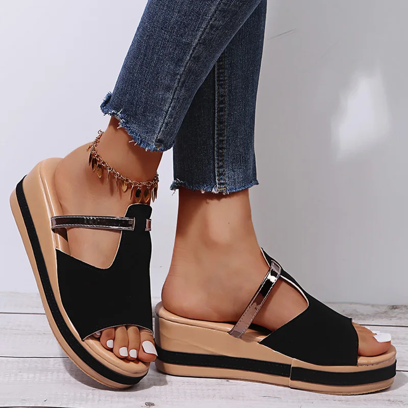 

Women Sandals Ladies High Heels Platform Sandals Wedge Shoes Women Slippers Summer Sandals New Fashion Outdoor Plus Size