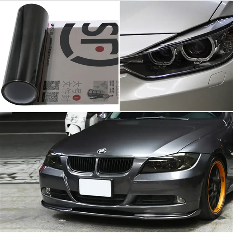 30x200 См Черная Матовая Пленка Для Автомобильного Освещения Тонирующая Виниловая