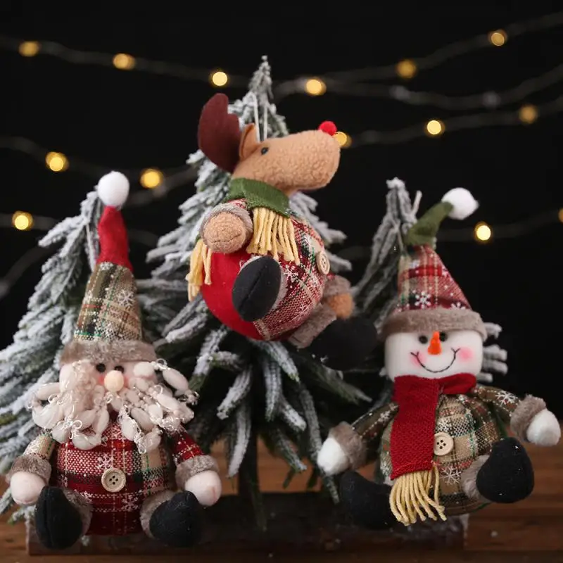 

Рождественские куклы, подвески, украшения для рождественской елки, Мультяшные Санта-клаусы, Рождественские куклы, лось, рождественские укр...