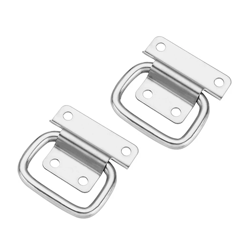 

1Set Stainless steel folding spring handle hardware accessories for Toolbox suitcases Equipment cabinet pull drawer knobs