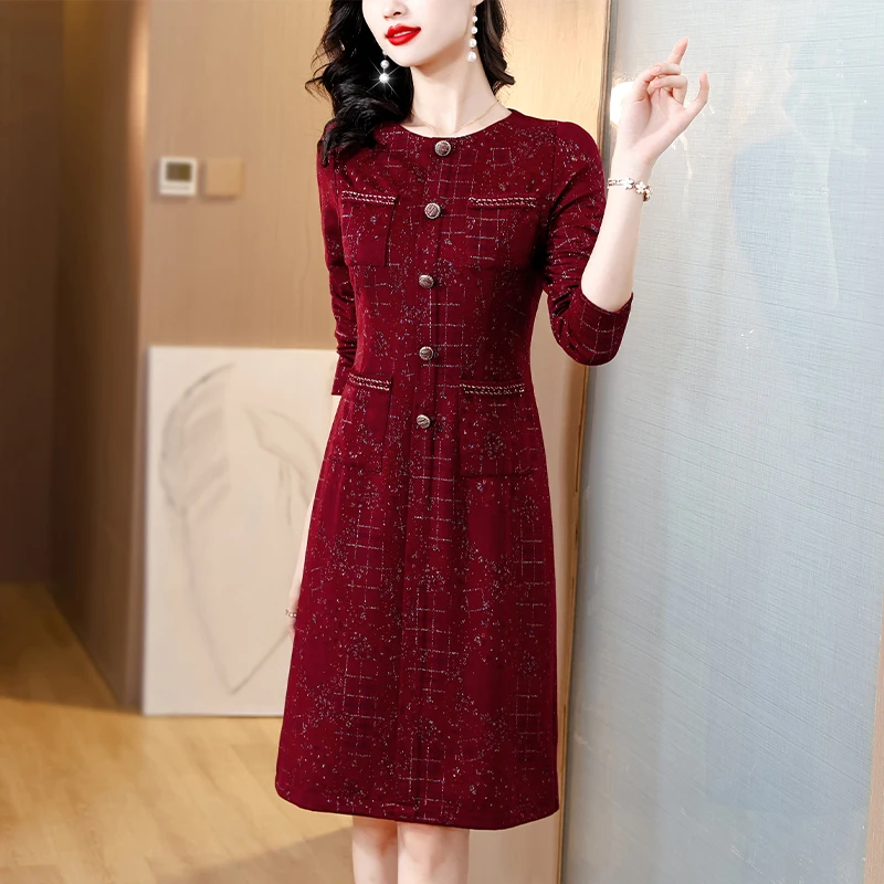 Корейское роскошное универсальное нижнее платье женское осеннее мини-платье в