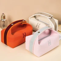 2022 new fashion simple canvas makeup pouch cosmetic bag waterproof women makeup organizer toiletry bag portable travel handbags