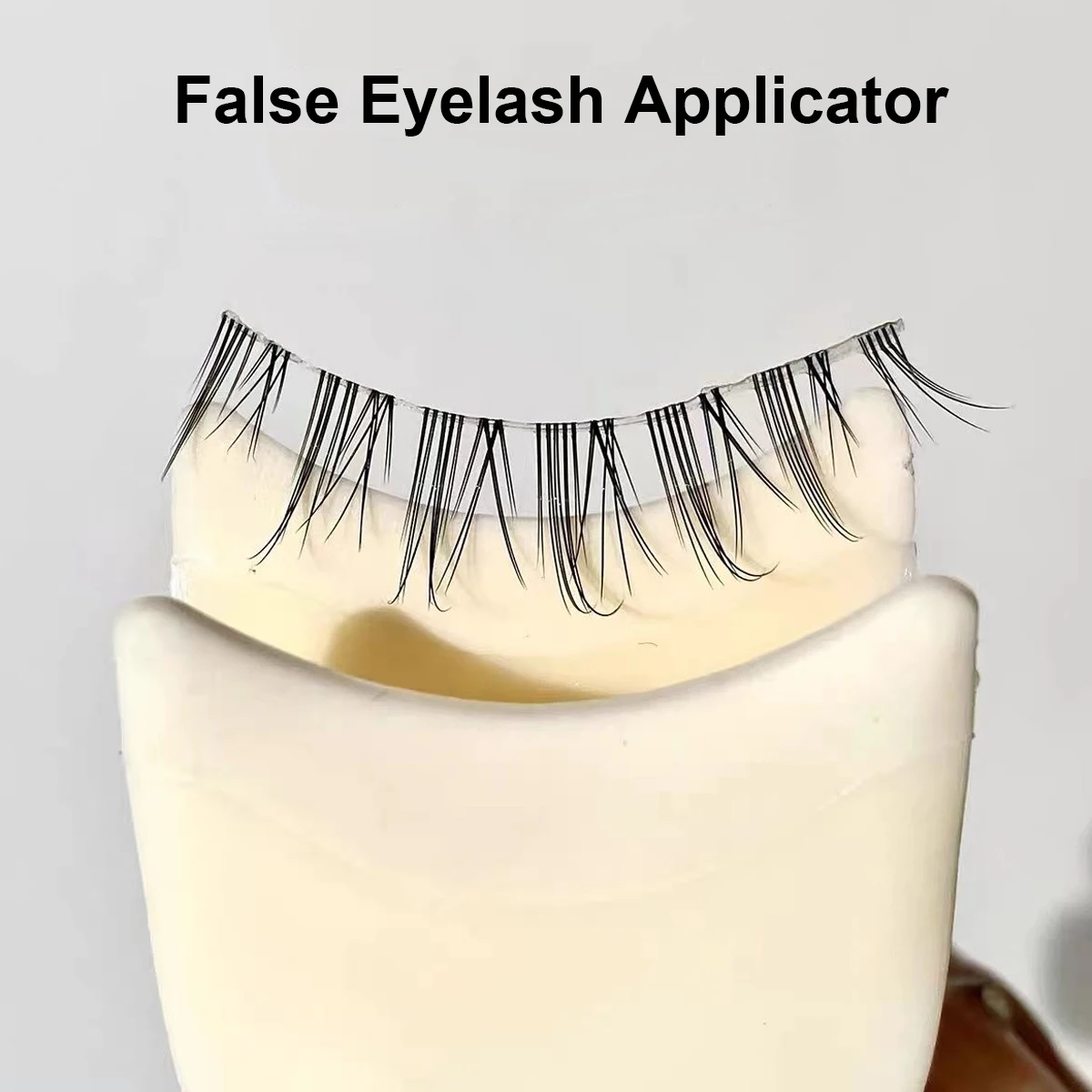 

White Paste False Eyelash Applicator Portable Fake Eyelashes Tweezers Mascara Eyelashes Clip Aids Lashes Curler Eye Makeup Tools