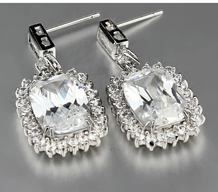 Новинка 2021 роскошные серебряные черные синие серьги для женщин украшения на День