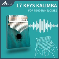 mugig kalimba 17 keys thumb piano solid wood portable mahogany wooden african kalimba finger piano keyboard instrument