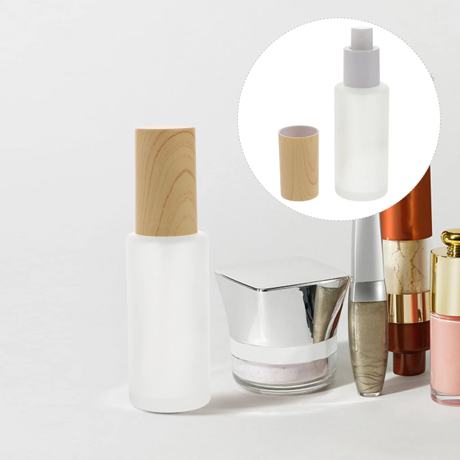 

4pcs Frosted Pump Bottle Refillable Bottle Empty Bottle Fine Mist Bottle