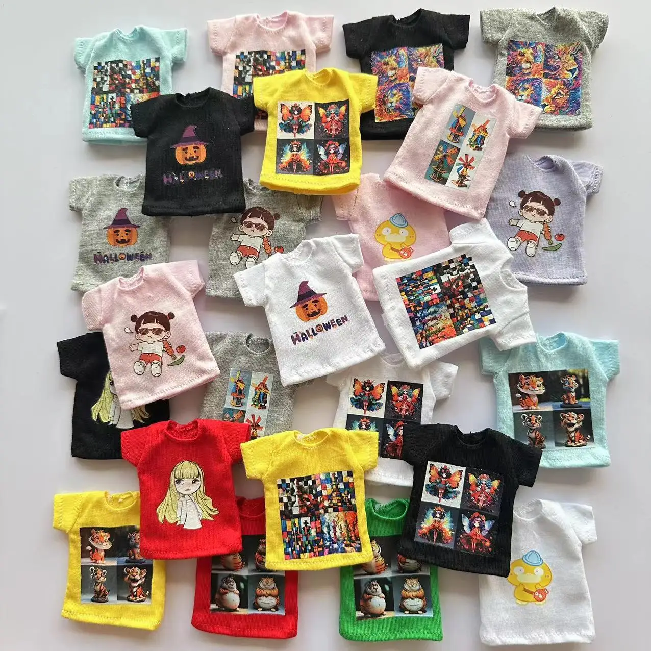 Фото Новая модная одежда для кукол Blyth 1/6, футболка для кукол с милым рисунком для Барби OB24 Blyth,Licca,Azone, аксессуары для кукол 1/6 №1