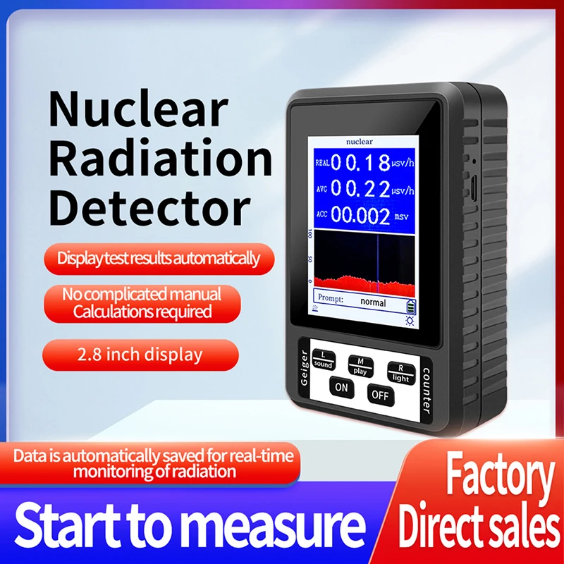 

Geiger Counter Nuclear Radiation Detector X-ray γ-ray β-ray Detector Real-time Mean Cumulative Dose Modes Radioactive Tester